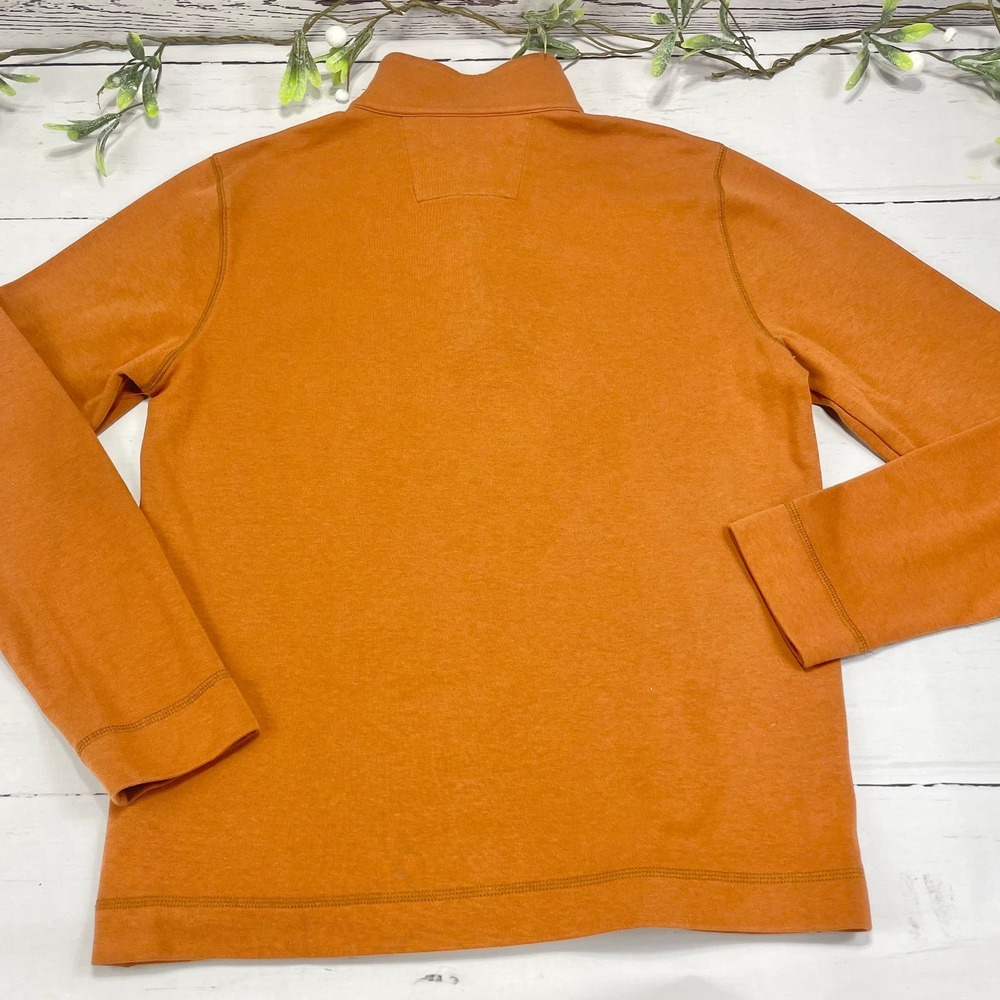 Men's Banana Republic Burnt Orange Quarter Button/Zip Sweater Size M - Picture 6 of 8